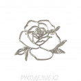 Брошь Роза 40*33мм 02 - Серебро