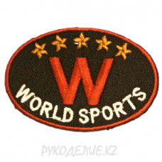 Шеврон клеевой World sports 7,5*5см