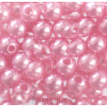 Бусины жемчуг пластиковые 6мм (10гр) 16 - Розовый