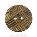 Пуговица деревянная CXPR04 44L, 10 - Коричневый