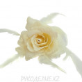 Цветок - брошь Роза d-110мм 3 - Кремовый