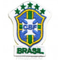 Шеврон клеевой CBF Brasil 3,5*4,5см Бело-голубой
