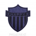 Шеврон клеевой Happy 7*8см 5 - Синий