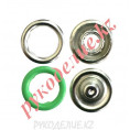 Кнопка установочная рубашечная металлическая (d-9мм, Салатовый) 9мм, Салатовый