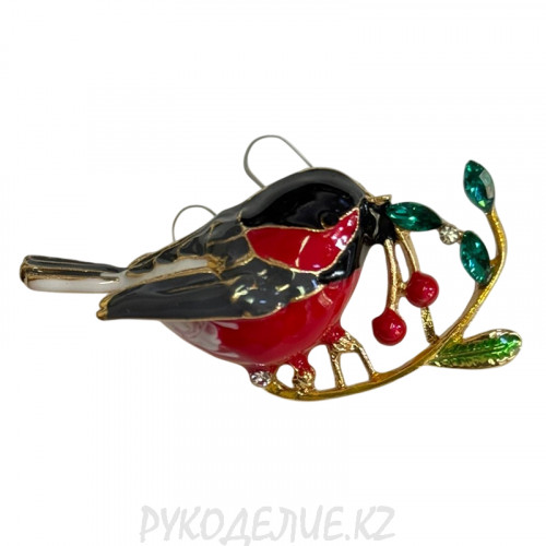 Брошь Птичка снегирь Брошь Птичка снегирь