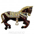 Брошь Лошадка 55*40мм 11 - Коричневый
