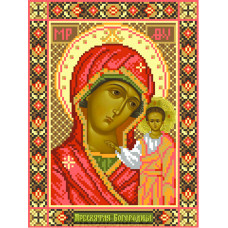 Рисунок на шелке Казанская Пресвятая Богородица 28*34см Матрёнин Посад