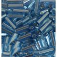 Стеклярус Silver отверстие квадратное 6,5мм Preciosa 67010 - Голубой