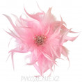 Цветок-брошь Перья d-160мм 17 - Светло-розовый