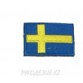 Шеврон клеевой Флаг Швеции 4,5*3см Темно-голубой +жёлтый