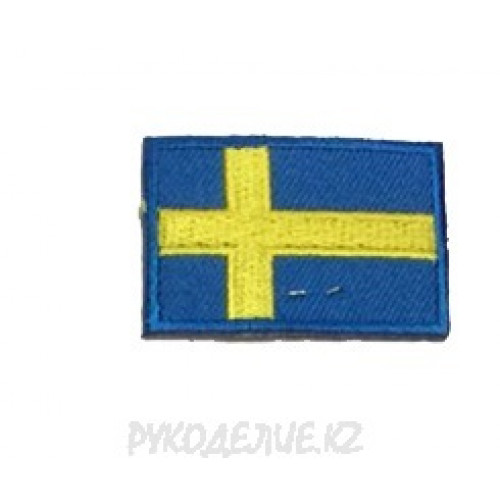 Шеврон клеевой Флаг Швеции 4,5*3см