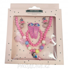 Детский набор (клипсы, браслет, бусы, 2заколки, 2резинки)