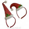Ободок шапка Дед Мороз 1 - Красный