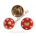Кнопка пришивная металл с магнитом MS K-43 19мм, 12 - Gold/Red (Золотой - Красный)