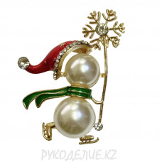 Брошь Снеговик 30*45мм Брошь Снеговик 30*45мм