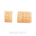 Застежка для бюстгальтера на тканевой основе (40*50мм) в 3*3 ряда Angelica Fashion 4 - Персиковый