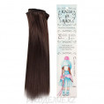 Волосы - тресс для кукол "Прямые" длина волос 25см, ширина 100см 4 - Шатен, 2294903