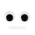 Глаз пришивной круглый с бегающим зрачком 18мм - Бело-черный 7951
