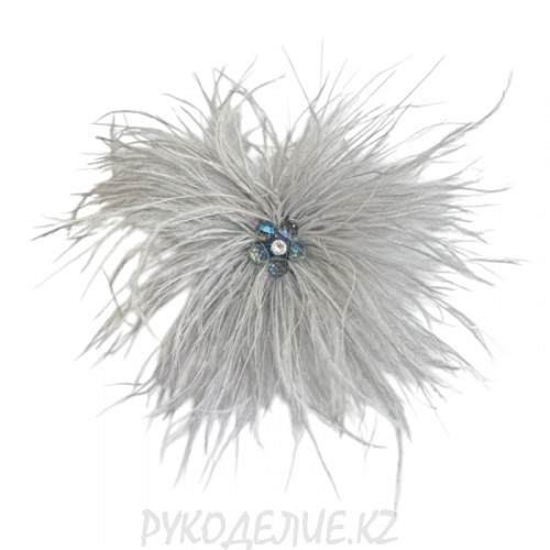 Цветок-брошь Страус d-130мм Цветок-брошь Страус d-130мм