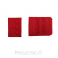Застежка для бюстгальтера на тканевой основе (40*50мм) в 3*3 ряда Angelica Fashion 5 - Красный