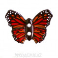 Пуговица бабочка RBK04 36L, 02 - Коричневый