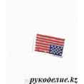 Шеврон клеевой Флаг США 3*2см Красно-сине-белый