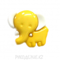 Пуговица слоник LF K07 18L, 110 - Желтый