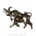 Брошь корова, бык 1 - Серебряный