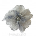 Цветок-брошь Пион d-130мм 27 - Серый