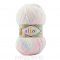 Пряжа Softy Plus Alize 5864 - Бело-розово-серый
