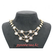 Колье стразы и жемчуг Колье стразы и жемчуг