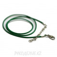 Шнурок для кулона плетеный лощеный d-1,5мм 54 - Тёмно-зелёный