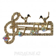 Брошь Ноты 40*28мм Брошь Ноты 40*28мм