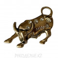 Брошь корова, бык 4 - Золотой+кристалл