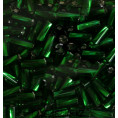 Стеклярус Silver крученый круглое отверстие 5мм Preciosa 57060 - Зелёный
