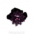 Резинка цветок с бусинами 6, фиол