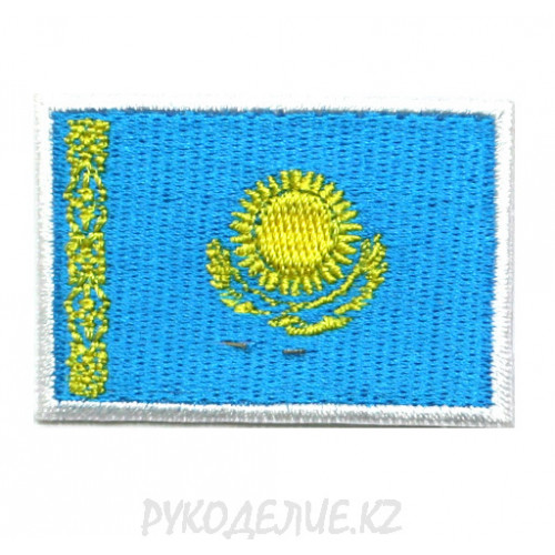 Шеврон клеевой Флаг Казахстана 4,5*3см