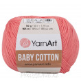 Пряжа Baby Cotton YarnArt 420 - Коралл