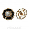Пуговица с жемчугом ME 715 36L, 01 - Gold