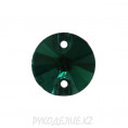 Стразы пришивные Круглые 10мм 13 - Emerald