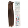 Волосы - тресс для кукол "Прямые" длина волос 25см, ширина 100см 6К - Шатен, 2294897 