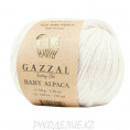 Пряжа Baby Alpaca Gazzal 46001 - Белый