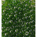 Бисер жемчужный прозрачный 10/0 Preciosa 56430 - Зелёный
