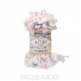 Пряжа Puffy Color Alize 5864 - Бело-розово-серый