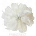 Цветок-брошь Пион d-130мм 14 - Молочный