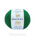 Пряжа Baby Wool Gazzal 814 - Темно-зеленый