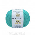 Пряжа Baby Wool Gazzal 832 - Бирюзовый