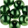 Бусины жемчуг пластиковые 14мм (9 штук) 37 - Тёмно-зелёный