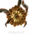 Брошь Цветок Хризантема d-100мм 17 - Темно-коричневый