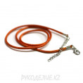 Шнурок для кулона плетеный 43см d-2мм 73 - Тёмно-оранжевый